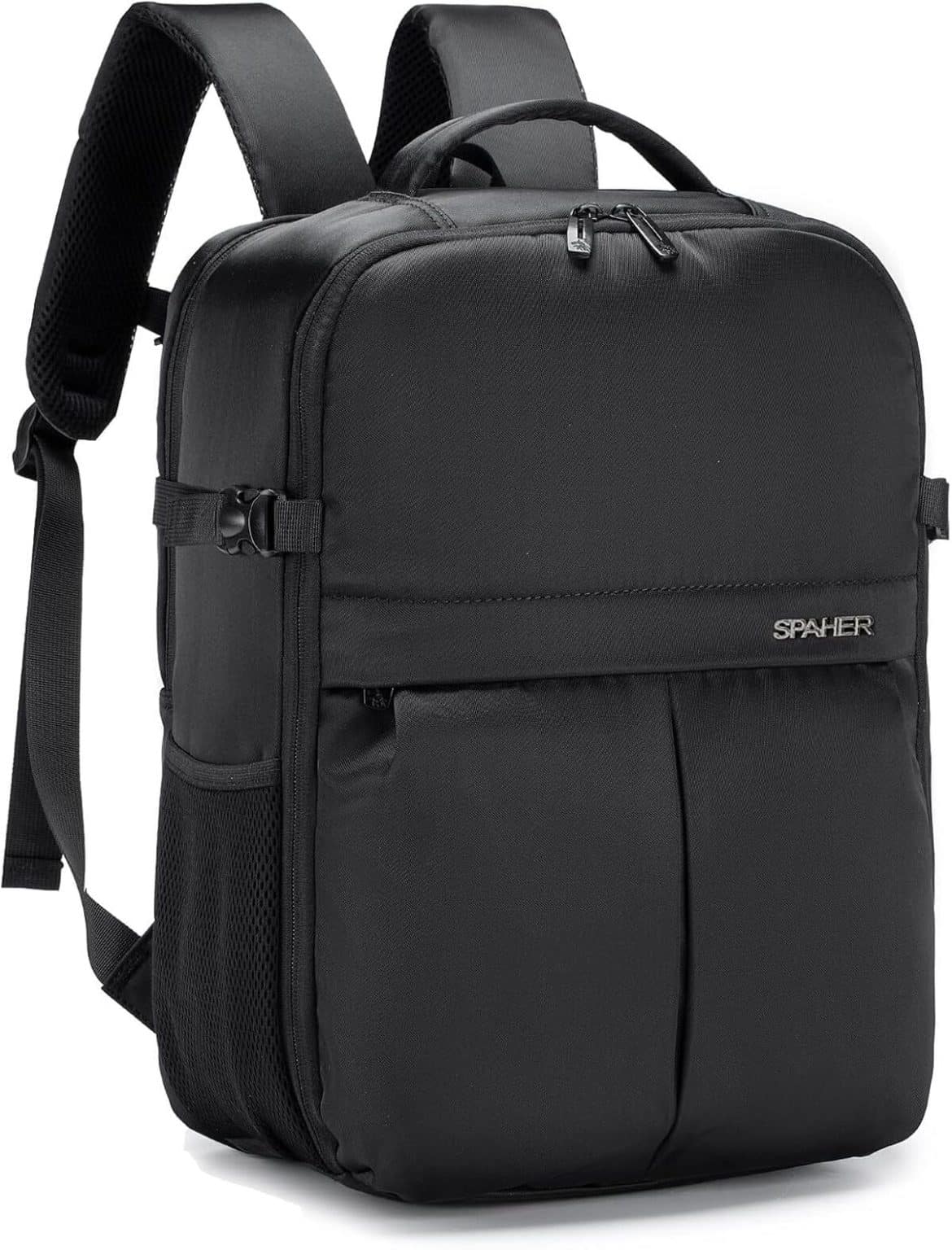 SPAHER Sac à Dos Voyage 30L Cabine Avion 40x30x25 Cm - Compatible Eurowings - Compartiment Ordinateur 15,6" - Imperméable Avec Port USB - Inclut 2 Sacs Sous Vide - 8