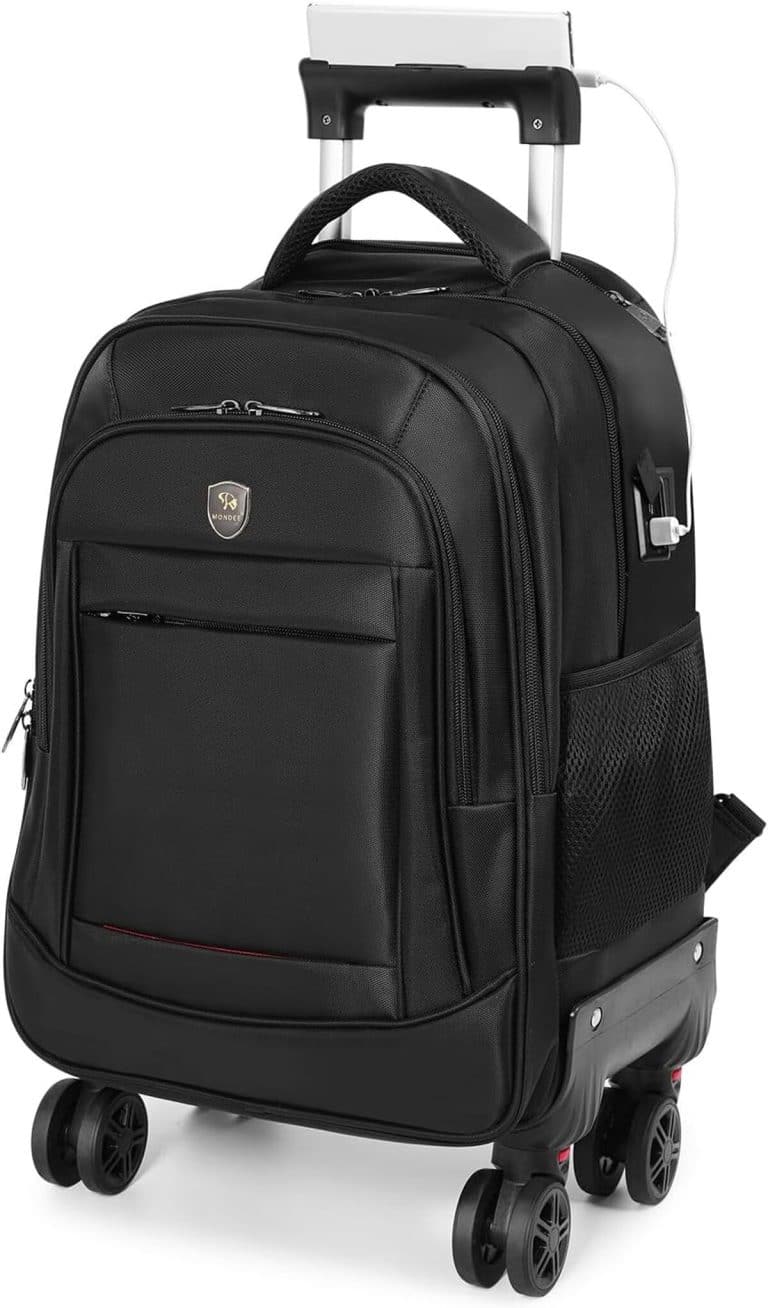 Sac à Dos à Roulettes Hivexagon Verrouillable - Pour Ordinateur Jusqu'à 21", étanche, Grande Capacité, Anti-vol - 8