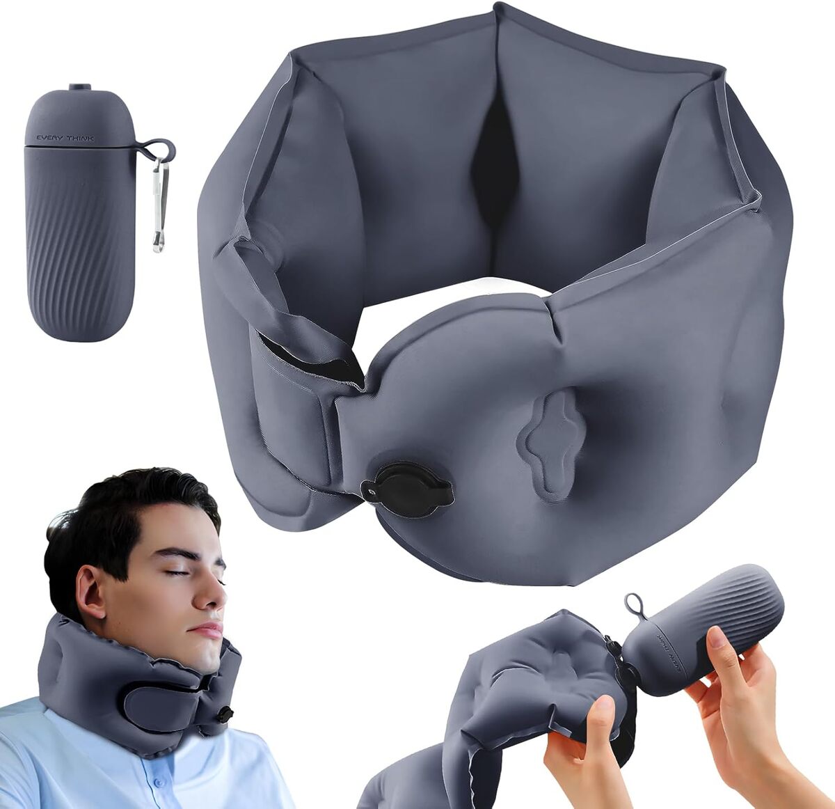 Test du Gliterra oreiller de voyage gonflable : confort en déplacement