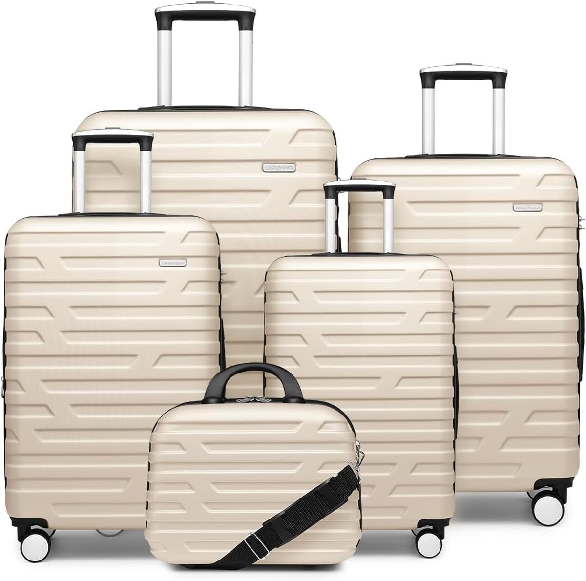 Test du lot de 5 valises Larvender à roulettes pivotantes
