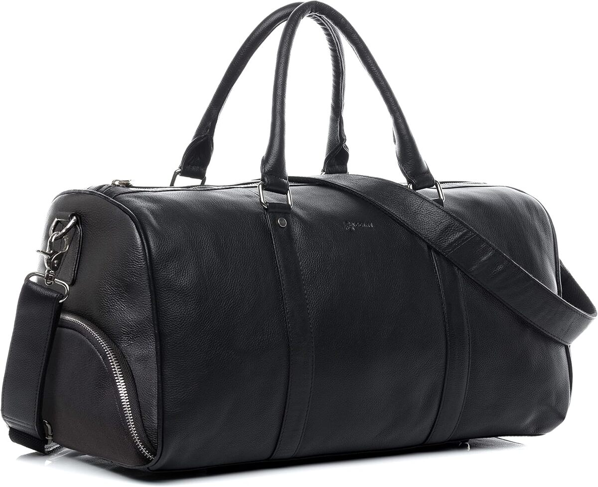 Test du sac de voyage Baccini Florian : cuir véritable et compartiment chaussures