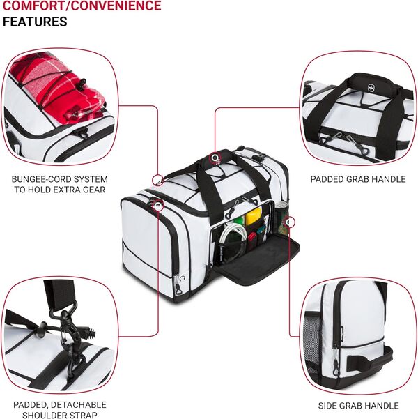 SwissGear Apex Sac de Voyage de 50,8 cm, bâche Blanche, 50,8 cm, Sacs de Voyage Apex, Bâche Blanche, 20-inch, Sacs de Voyage Apex