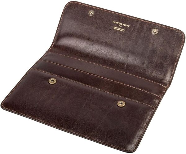 Maxwell Scott Pochette à Rabat pour Documents de Voyage A5 en Cuir Italien - Torrino