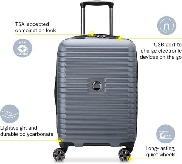 Delsey Paris Cruise 3.0 Valise Rigide Extensible avec roulettes pivotantes