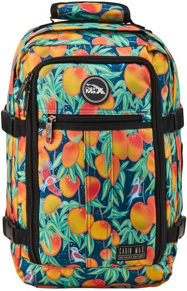 Cabin Max 40x20x25 Conçu pour Sac Cabine Ryanair 40x20x25 Convient pour Wizz Air, Easyjet, Volotea, Transavia (Mangue 40x20x25cm RPET)