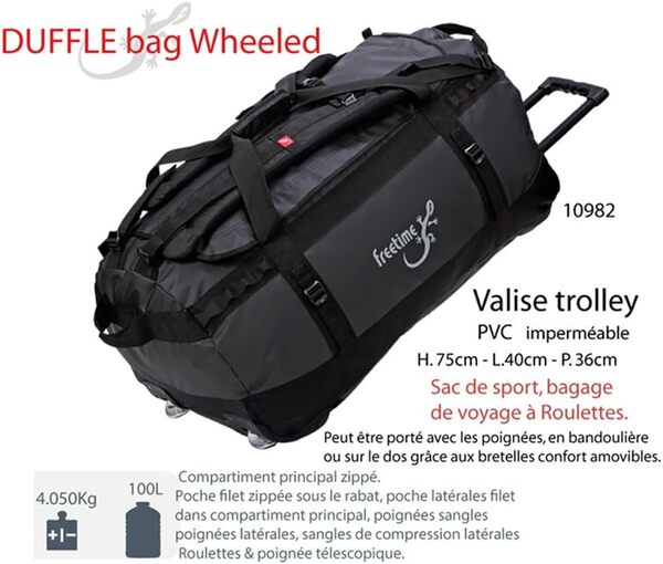 Freetime, Valises et Sacs de Voyage à roulettes, Bagage Trolley 100L, Duffel Bag