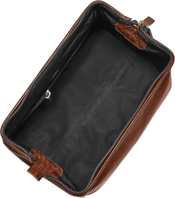 Fossil Trousse de Toilette de Voyage en Cuir pour Homme