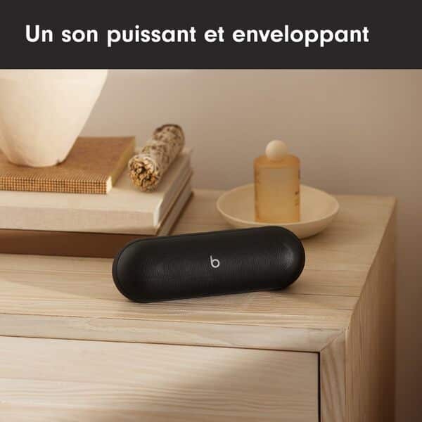 Beats Pill – Enceinte sans Fil Bluetooth et Recharge Mobile Via USB-C – Jusqu'à 24 Heures d'autonomie, résistance à l'eau (IP67), compatibilité Apple et Android, Microphone intégré – Noir Mat