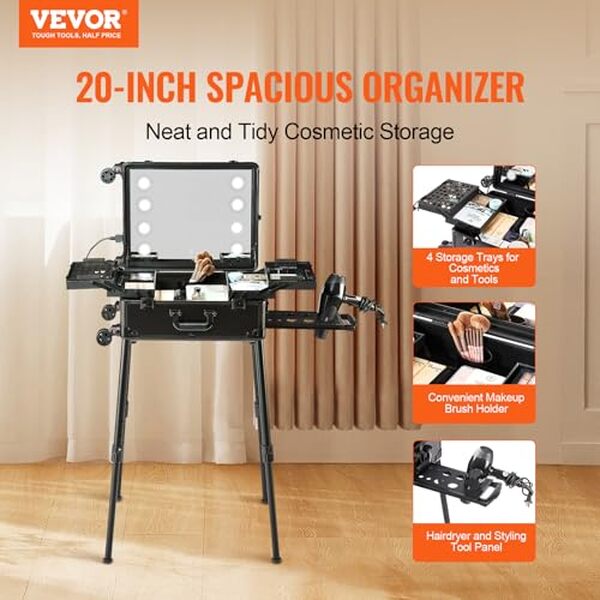 Découvrez notre analyse approfondie de la mallette VEVOR, alliant style et fonctionnalité. Explorez ses caractéristiques uniques, son design avec roulettes et miroir, et lisez les avis des utilisateurs.