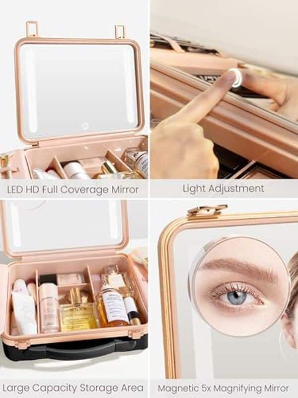 Découvrez notre test de la trousse de maquillage Rownyeon : praticité, miroir lumineux intégré et design élégant pour un maquillage parfait en toute circonstance