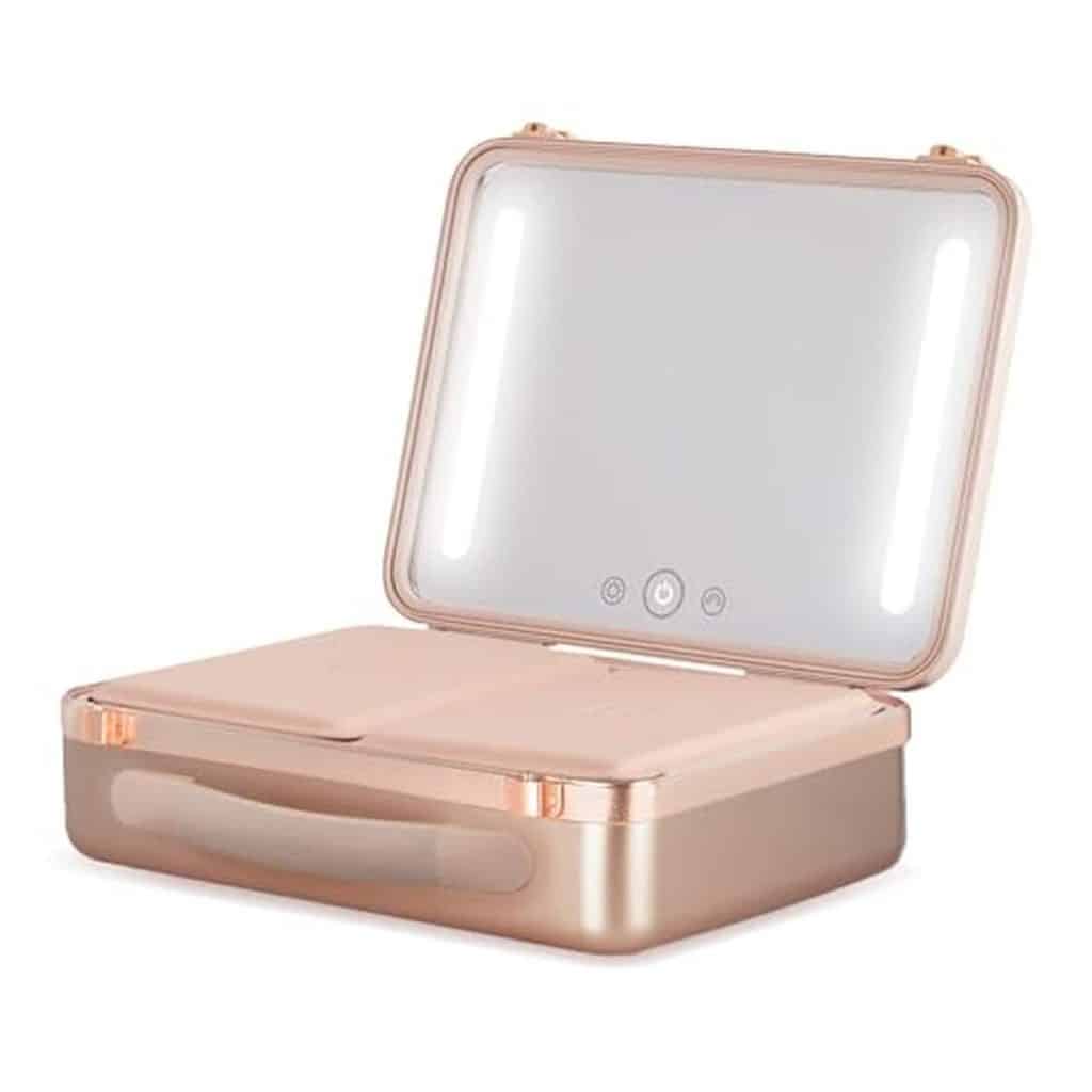 Avis sur la boîte Beautifect en or rose : trousse de maquillage lumineuse et élégante