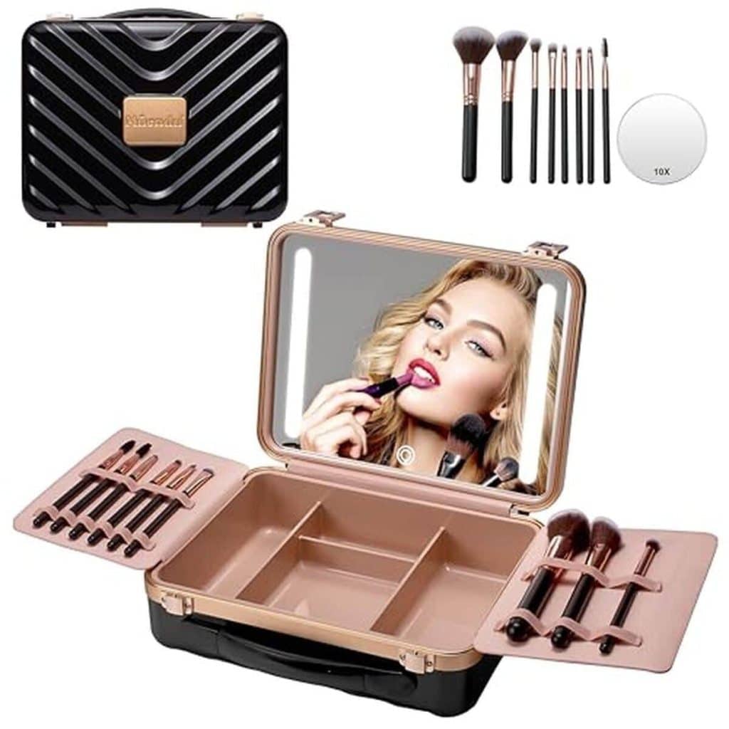 Avis sur la trousse de maquillage Mocado avec miroir LED transformable
