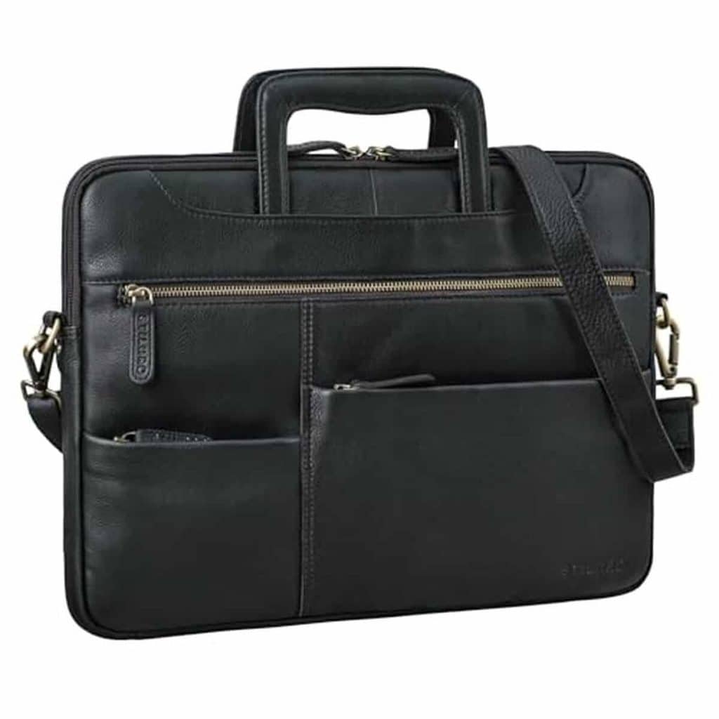 Test de la pochette ordinateur STILORD Farleigh en cuir noir