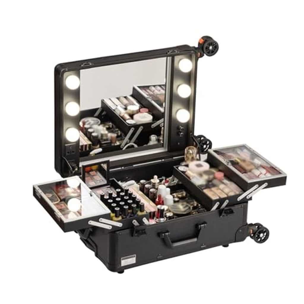 Test : valise de maquillage trolley Rolling avec LED et miroir