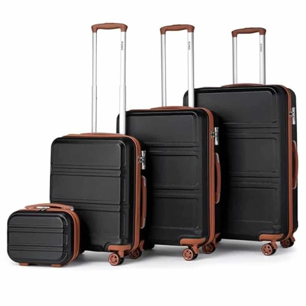 Test : set de 4 valises Kono ABS avec roulettes et serrure TSA