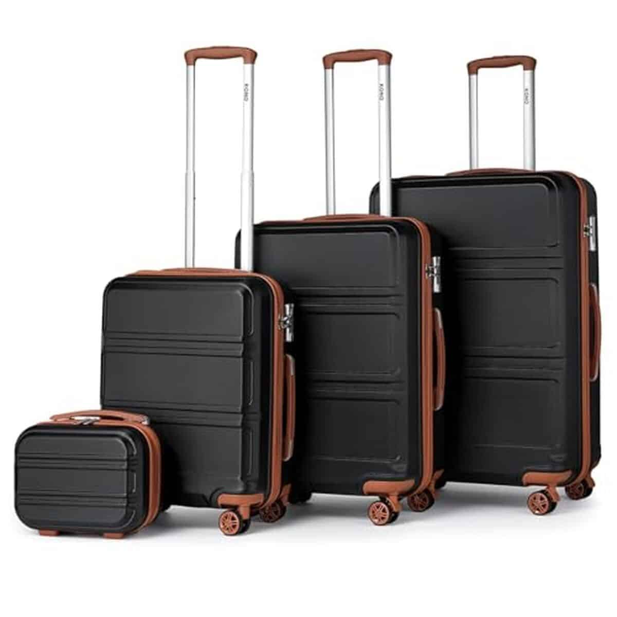 Test : set de 4 valises Kono ABS avec roulettes et serrure TSA