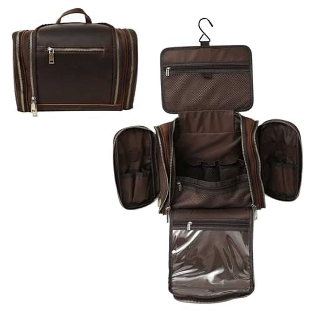 Test : trousse de toilette PAHVRION en cuir, organisateur de voyage élégant