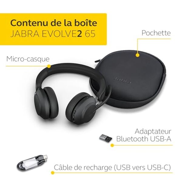 Découvrez le casque jabra evolve2 65, son efficacité anti-bruit et sa certification teams pour un confort optimal en télétravail et réunions.