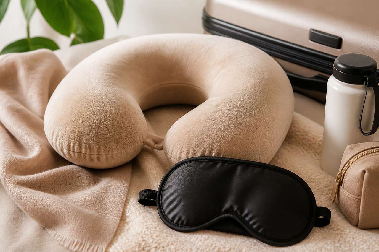 Confort de transport : coussins et masques de sommeil Confort de transport : coussins et masques de sommeil