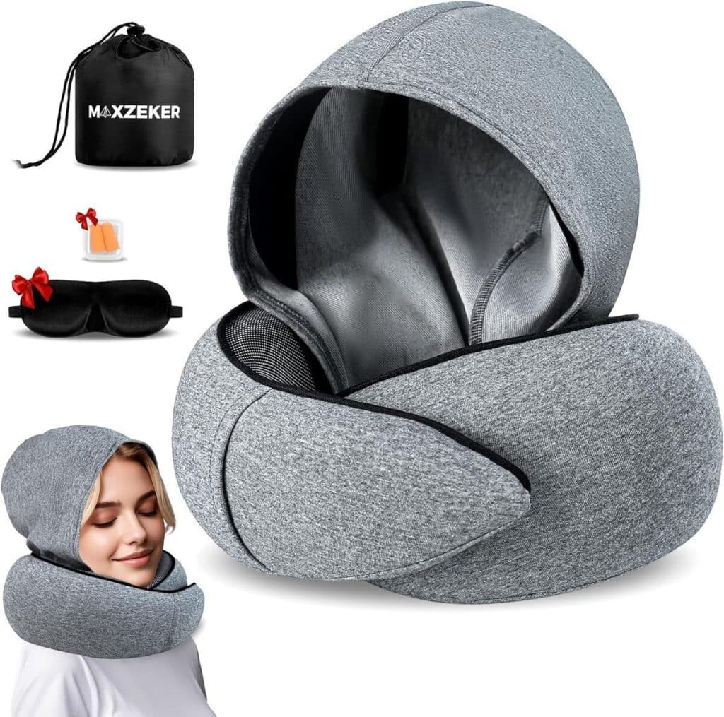 Test de l'oreiller de voyage Maxzeker : confort et ergonomie en avion