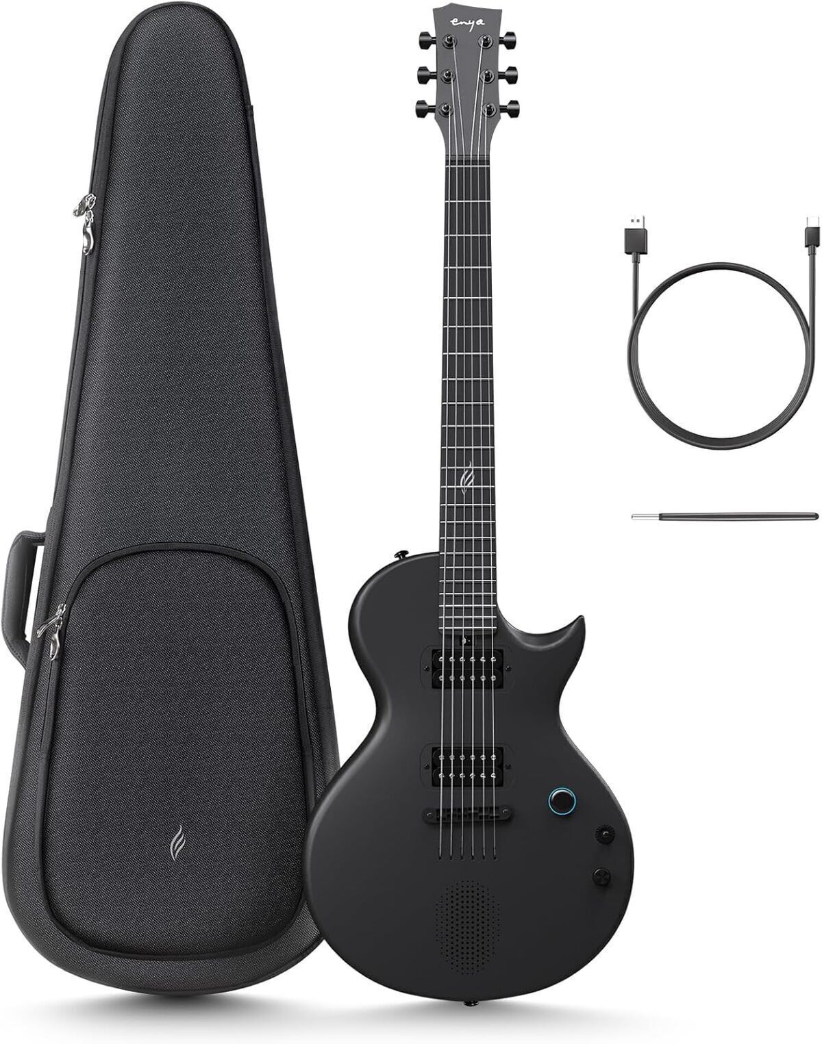 Test : guitare enya nova go sonic 10 w fiber de carbone noire