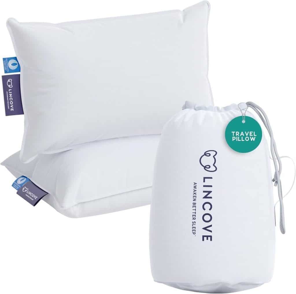 Test : oreillers de voyage Lincove en plumes et duvet