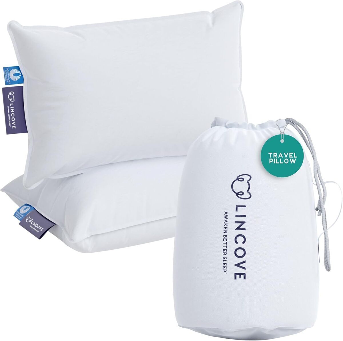 Test : oreillers de voyage Lincove en plumes et duvet