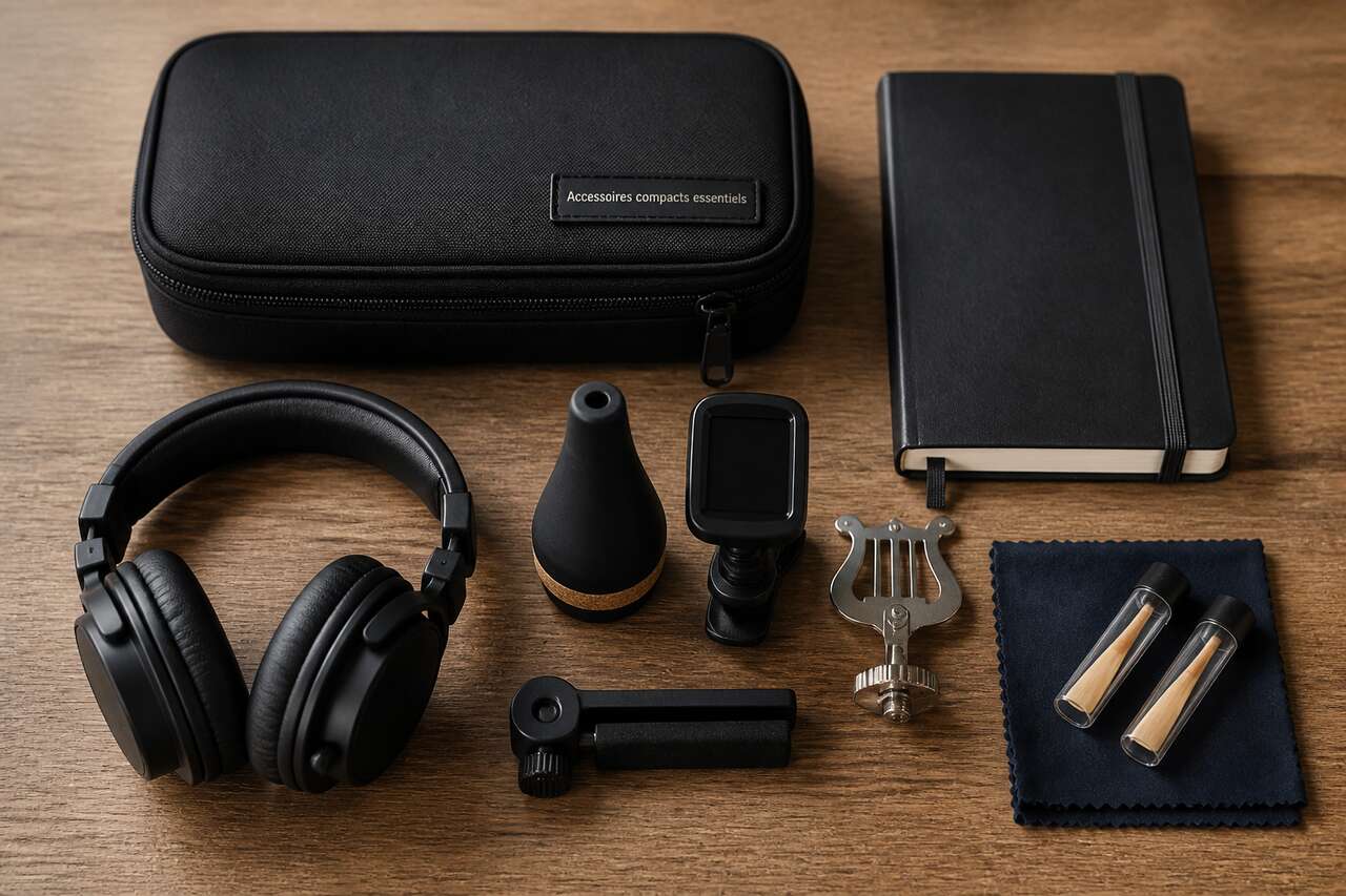 Jouer partout: accessoires compacts pour répétition et pratique silencieuse Jouer partout: accessoires compacts pour répétition et pratique silencieuse