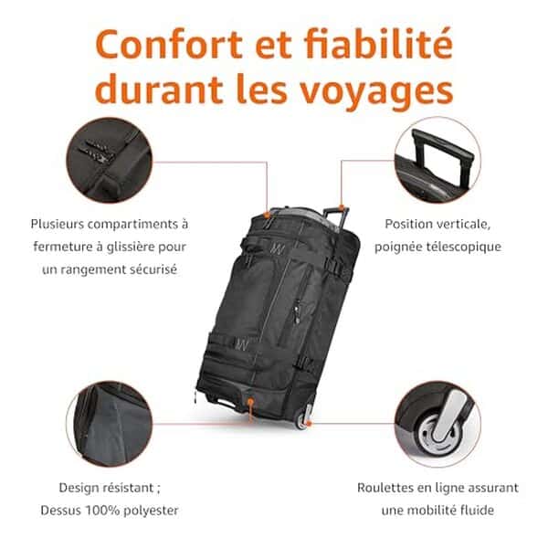 Découvrez notre avis complet sur le sac Amazon Basics 137L : capacité, légèreté, durabilité et praticité pour vos voyages. Test détaillé et honnête.