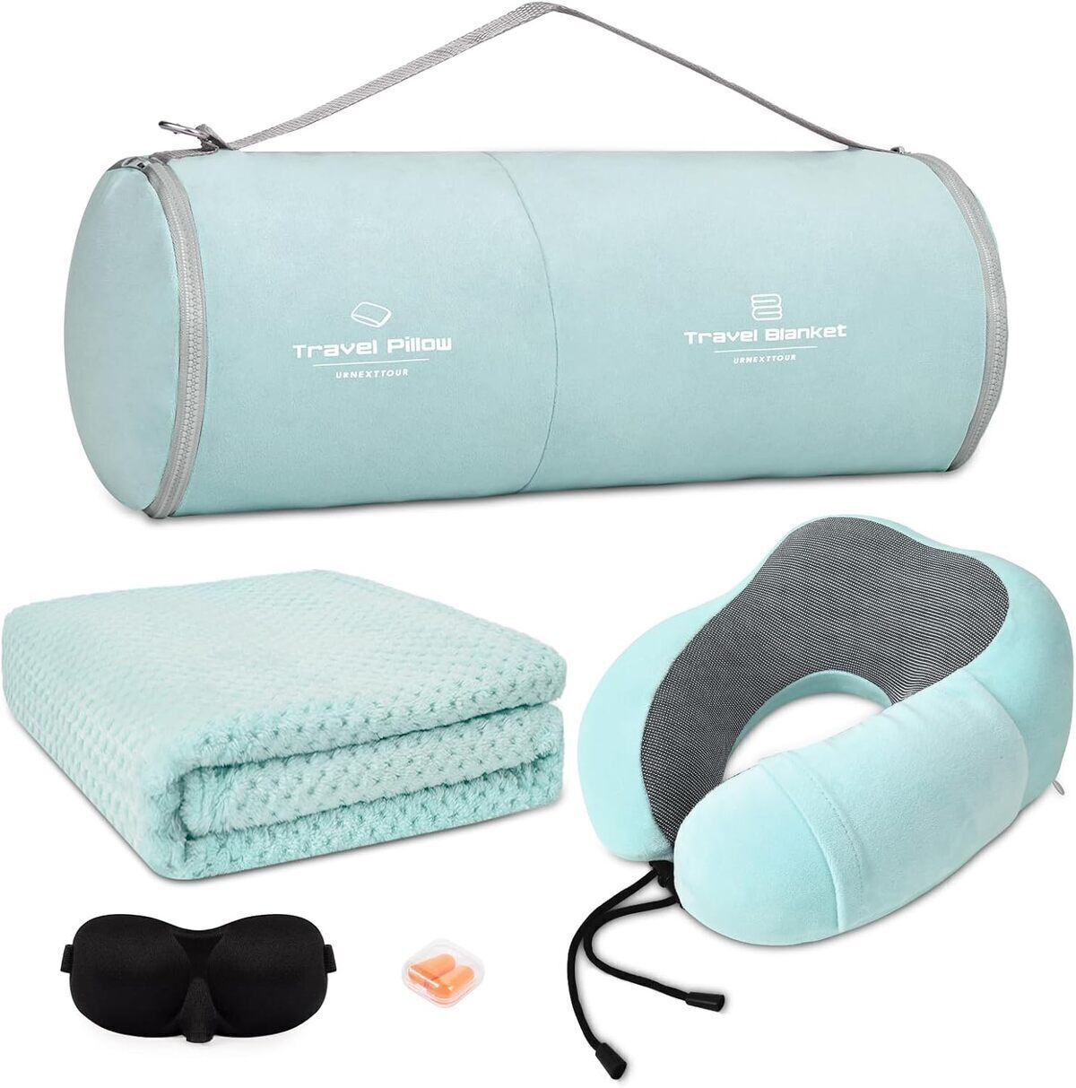 Test de l'ensemble oreiller de voyage Urnexttour : confort mousse à mémoire de forme