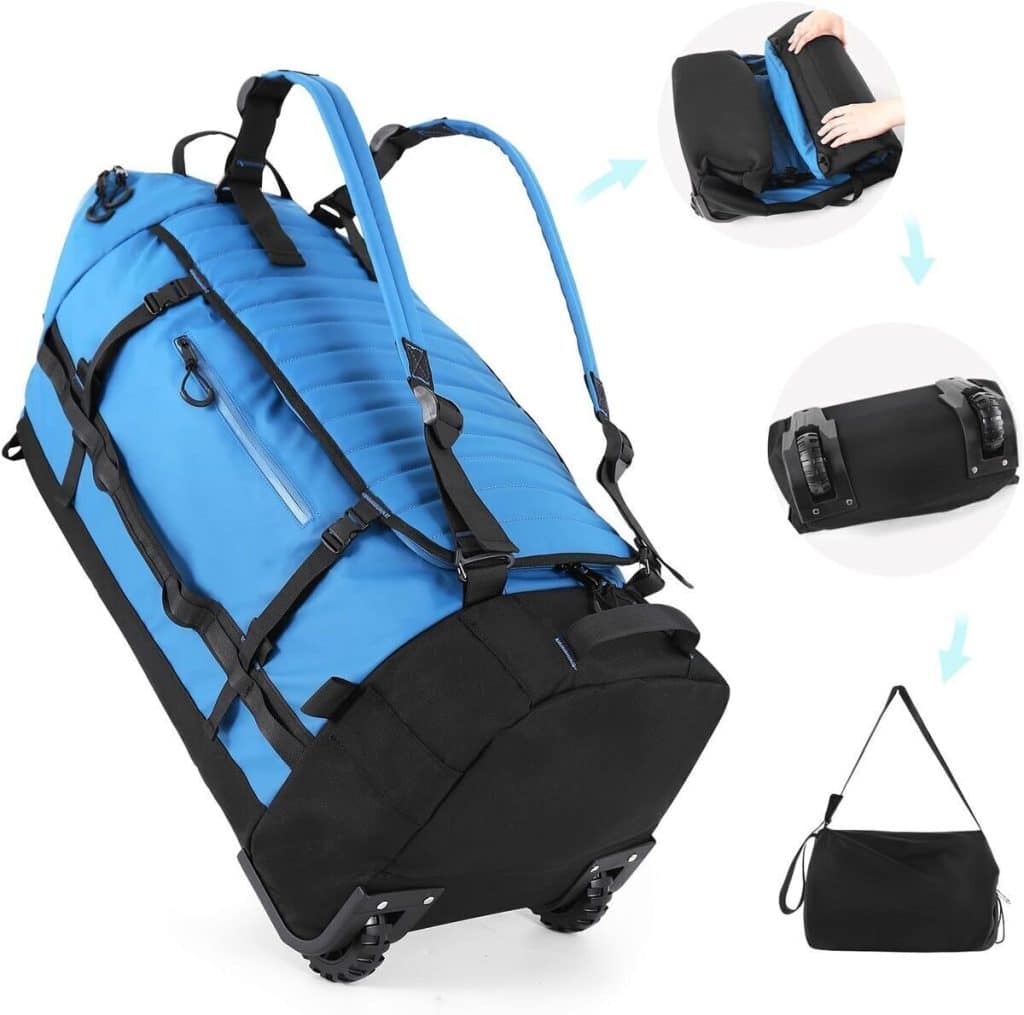 Test du sac de voyage pliable 86L Vomgomfom : roulettes et imperméabilité au rendez-vous