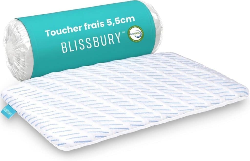 Test : oreiller Blissbury plat 5, 6 cm pour sommeil optimal