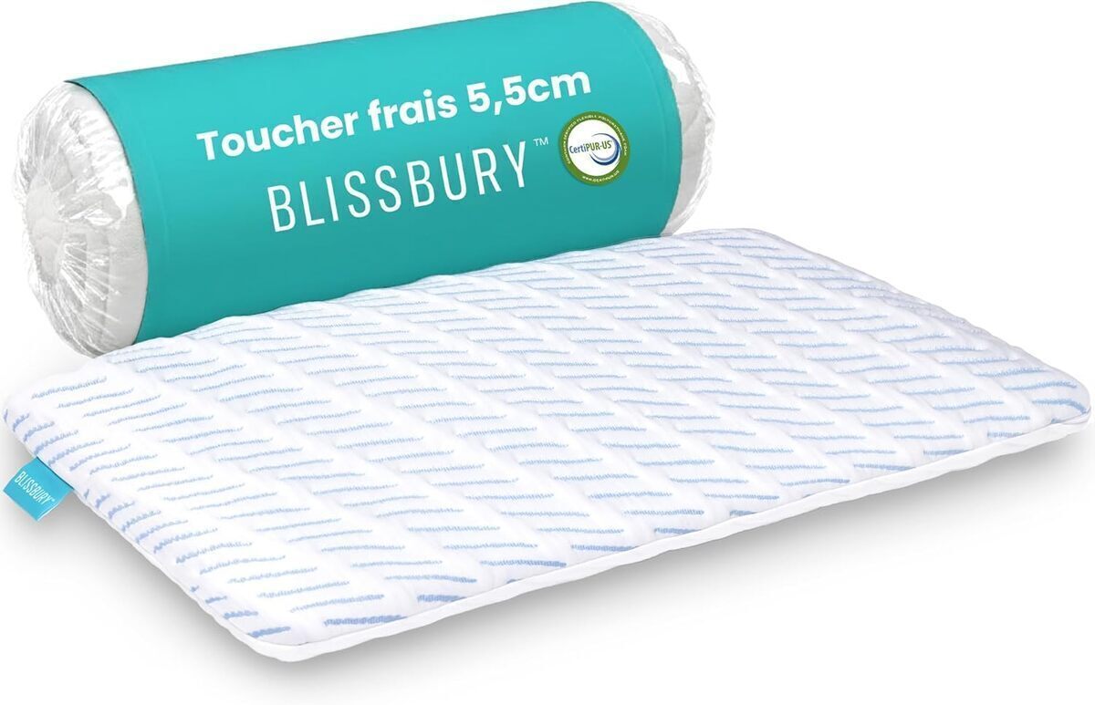 Test : oreiller Blissbury plat 5, 6 cm pour sommeil optimal