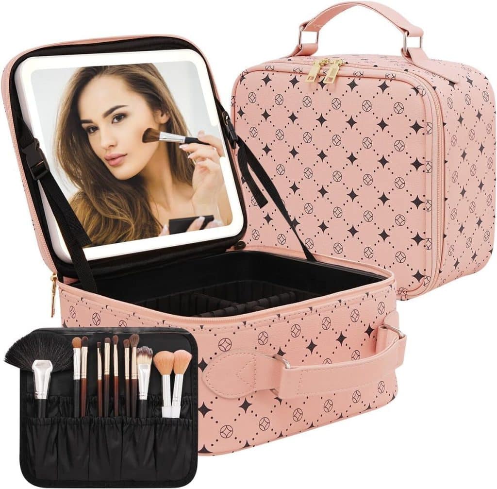 Test de la trousse de maquillage voyage miroir LED 360°