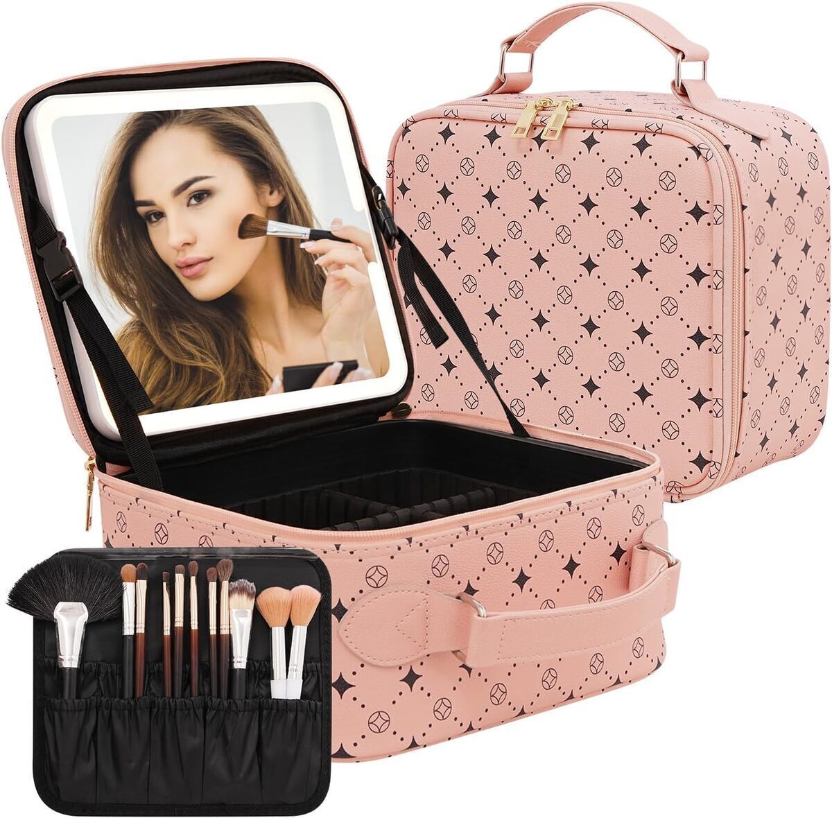 Test de la trousse de maquillage voyage miroir LED 360°