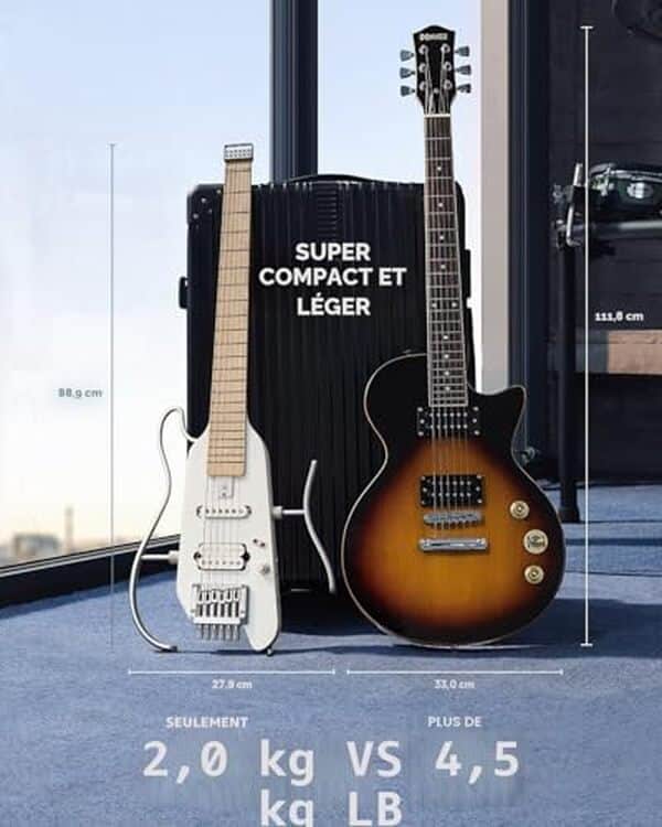 Découvrez notre test détaillé de la guitare électrique Donner Hush-x : ultra-légère, compacte et parfaite pour les musiciens en déplacement. Avis et caractéristiques.