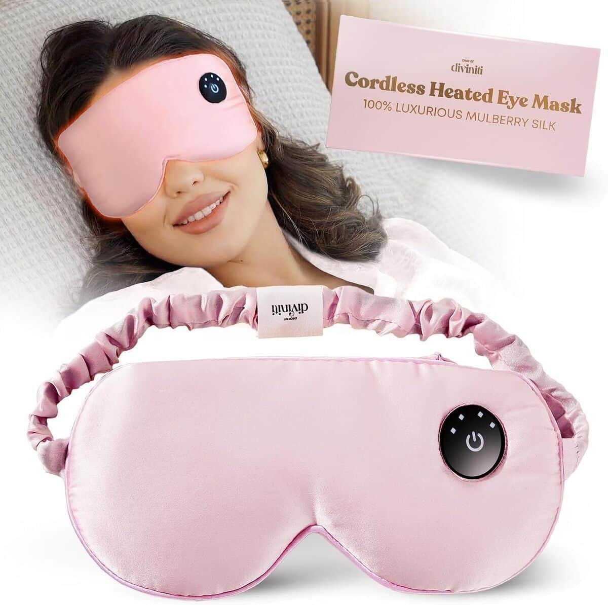 Test : masque chauffant sans fil en soie pour yeux secs