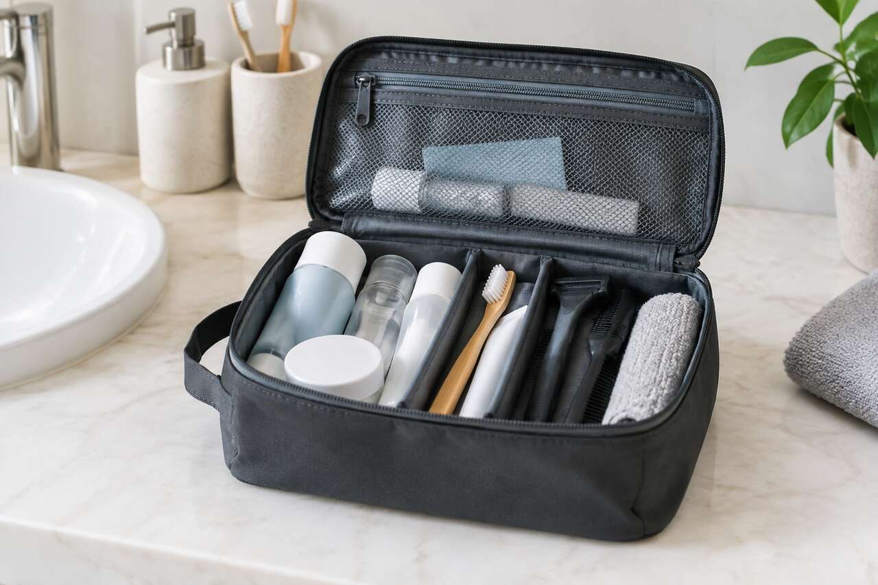 Comment organiser sa trousse de toilette pour gagner de la place Comment organiser sa trousse de toilette pour gagner de la place