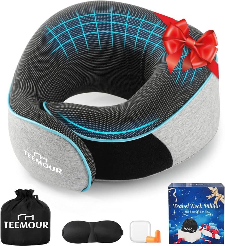 Test : oreiller de voyage Teemour en mousse à mémoire de forme, soutien 360°